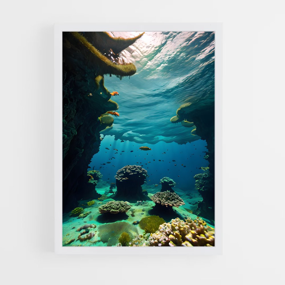 Poster Émergence Aquatique – affiche Plongée sous-marine (vue 3)